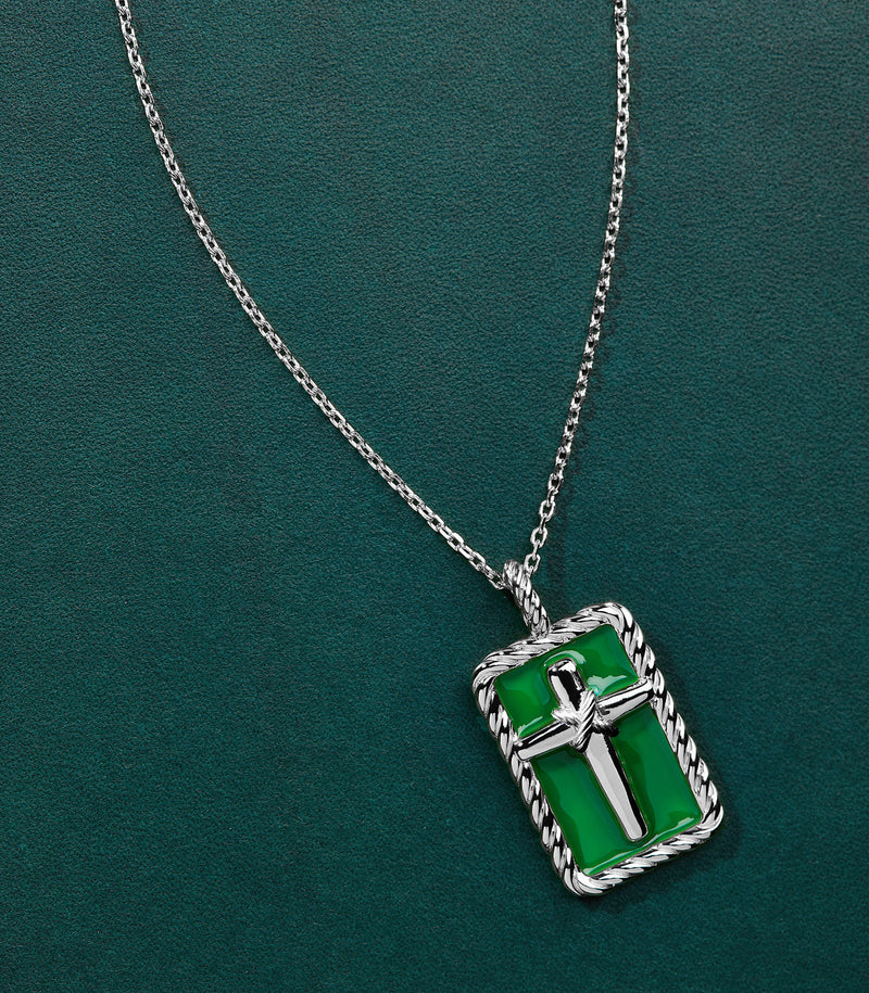 Cross Pendant - Rooted - Silver