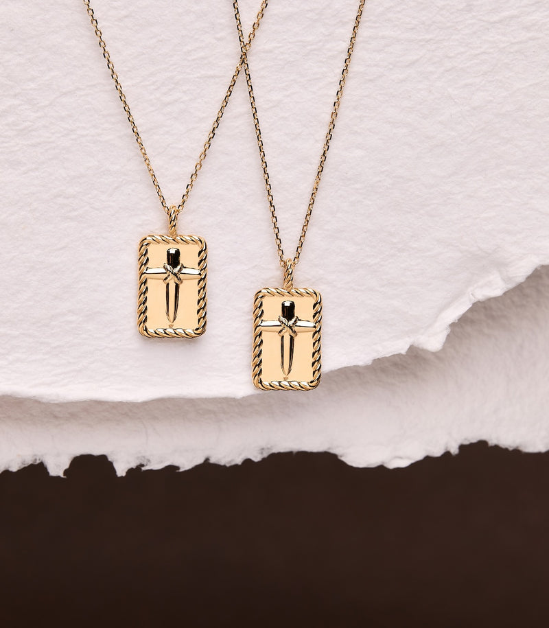 Cross Pendant - Rooted - Gold - Partial Diamonds