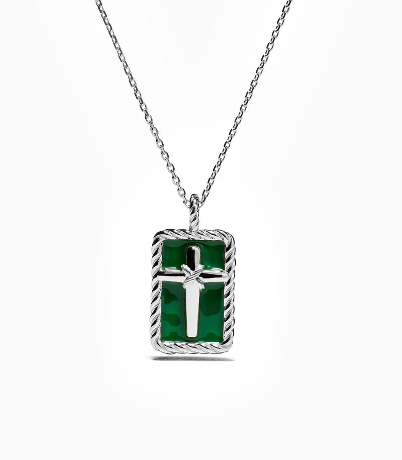 Cross Pendant - Rooted - Silver