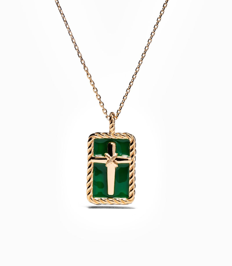 Cross Pendant - Rooted - Gold