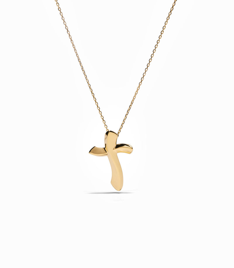 Cross Pendant - Faith Full - Gold - Small
