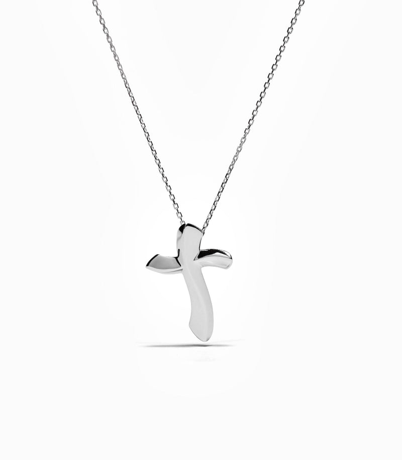 Cross Pendant - Faith Full - Sterling Silver - Small