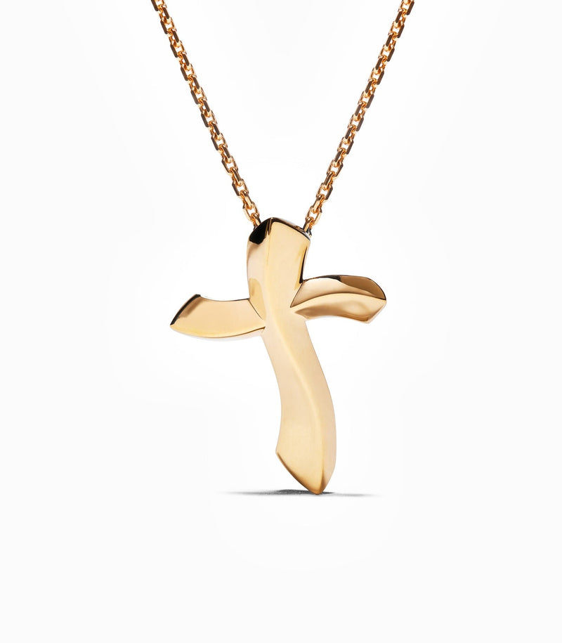 Cross Pendant - Faith Full - Gold - Large
