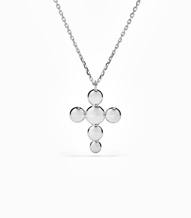 Cross Pendant - Circle of Blessings - Sterling Silver - Small