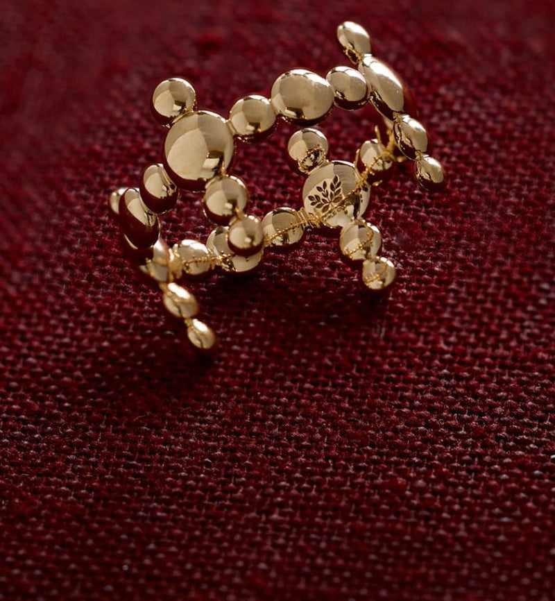 Cigar Band Cross Ring - Circle of Blessings - 18K Gold