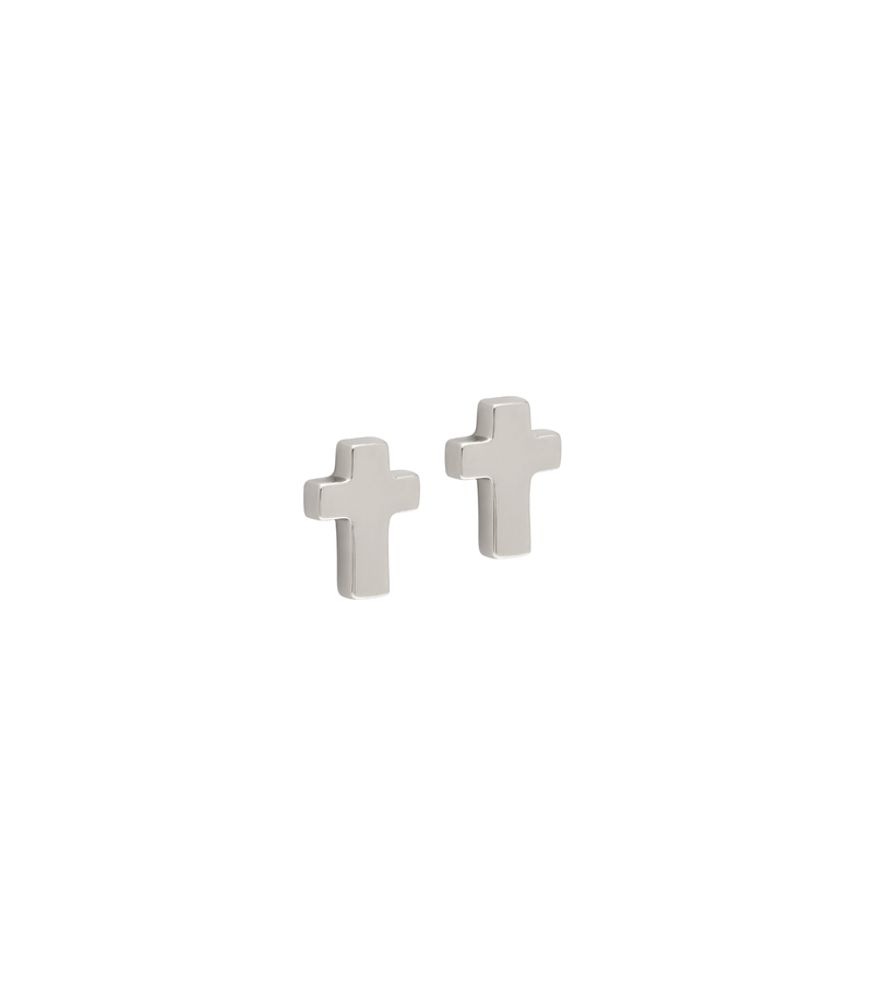 Stud Cross Earrings - Jesus Wept - Sterling Silver