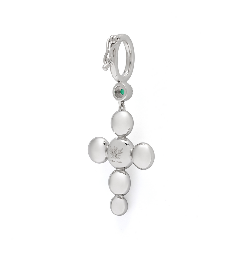 Birthstone Cross Charm - Circle of Blessings - Sterling Silver