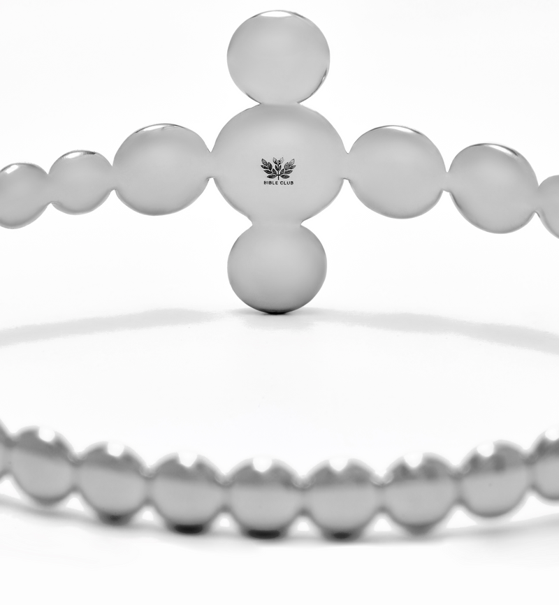 Bangle Cross Bracelet - Circle of Blessings - Sterling Silver