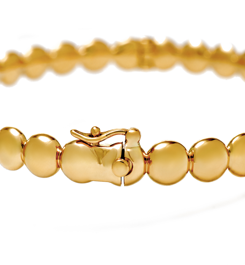 Bangle Cross Bracelet - Circle of Blessings - 18K Gold