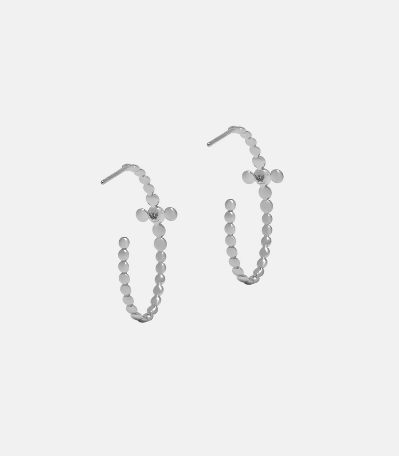 J Hoop Cross Earrings - Circle of Blessings - Sterlng Silver - Large