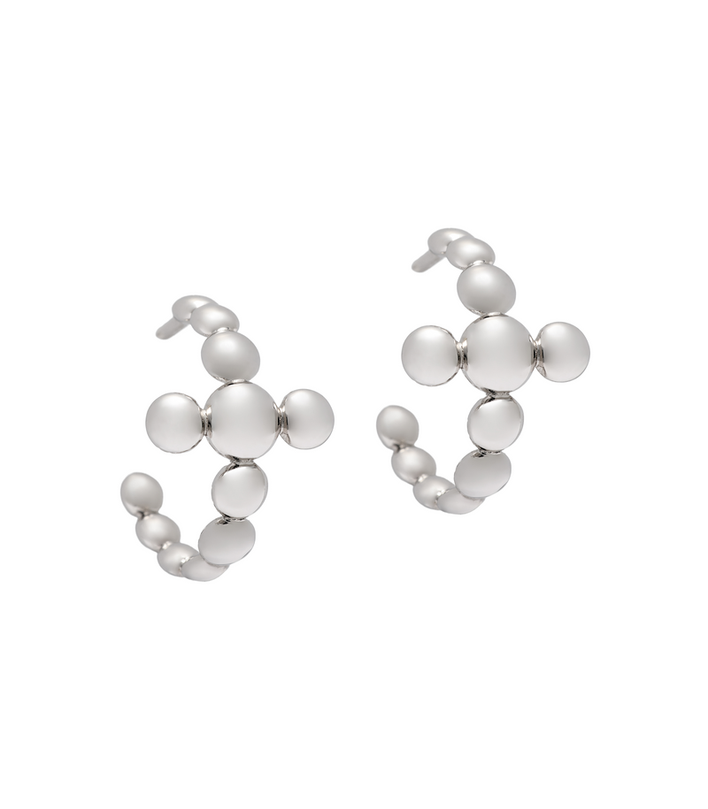 J Hoop Cross Earrings - Circle of Blessings - Sterlng Silver