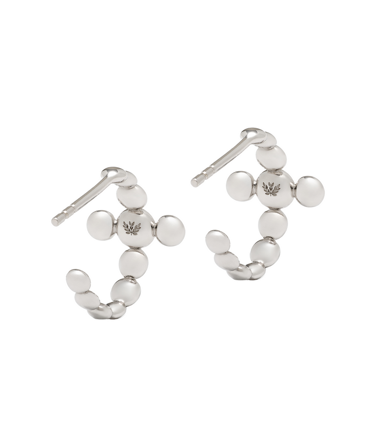 J Hoop Cross Earrings - Circle of Blessings - Sterlng Silver