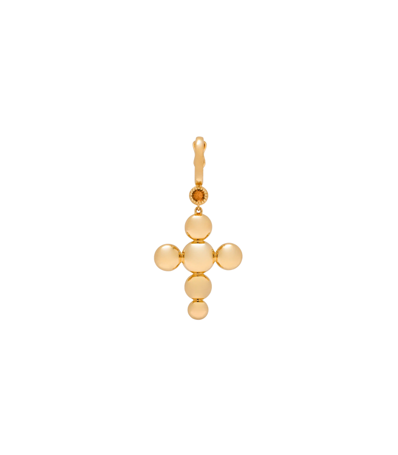 Birthstone Cross Charm in 18K Gold | Circle of Blessings
