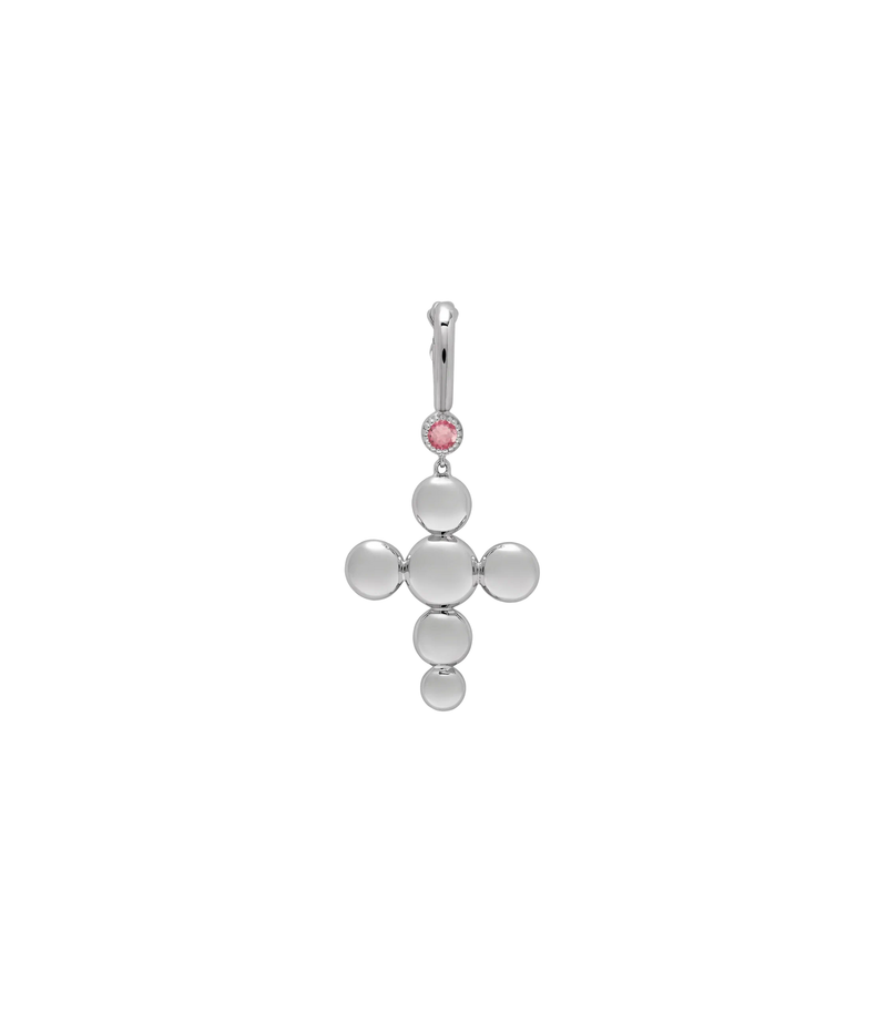Birthstone Cross Charm in Sterling Silver | Circle of Blessings
