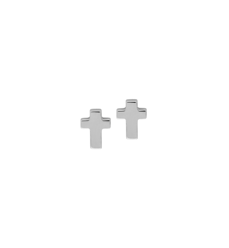 Stud Cross Earrings - Jesus Wept - Sterling Silver