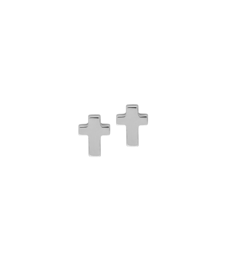 Stud Cross Earrings - Jesus Wept - Sterling Silver