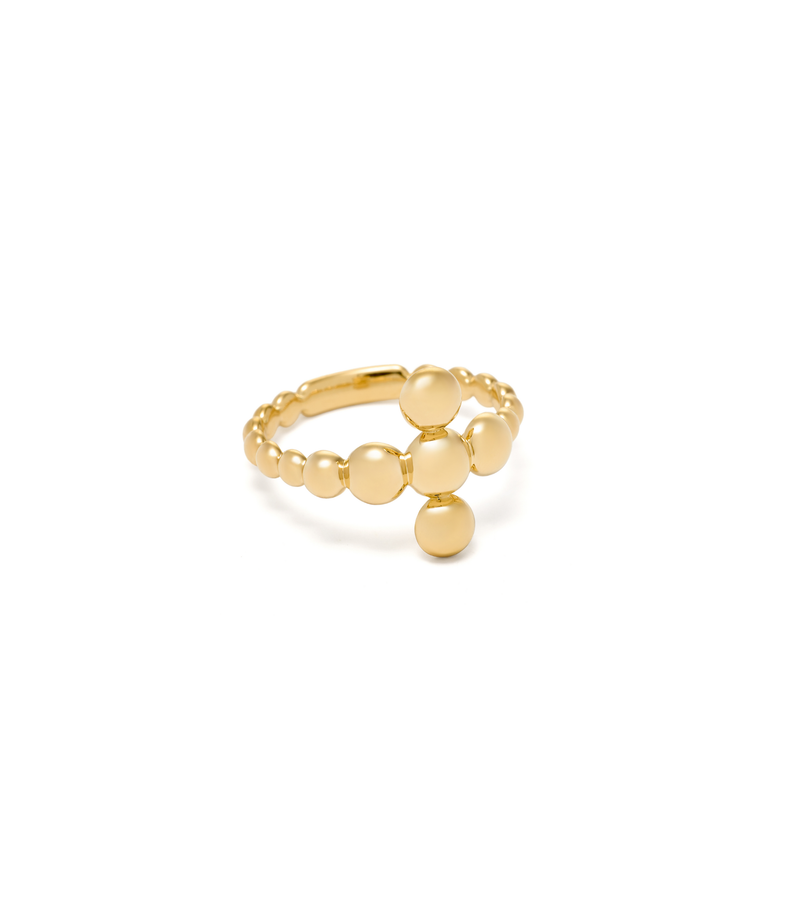 Cross Ring - Circle of Blessings - Single Cross - 18K Gold