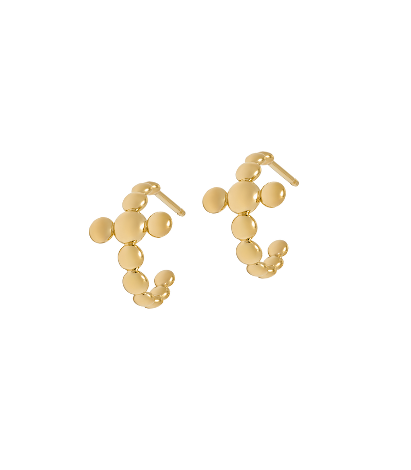 J Hoop Cross Earrings - Circle of Blessings - Gold - Small